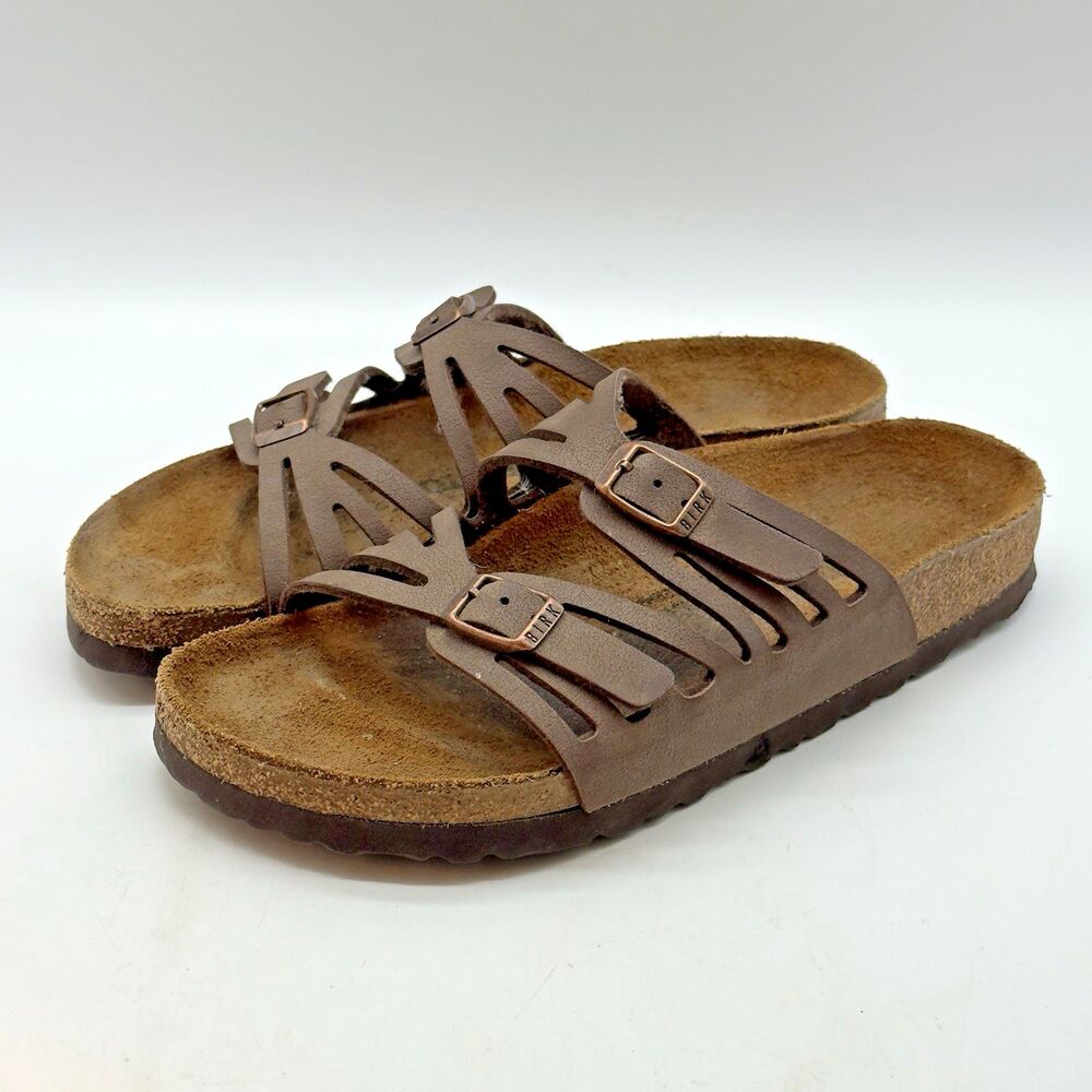 Birkenstock Granada Birko-Flor® Sandals Women's 6-6.5N or EU 37 Tobacco Brown